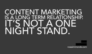 Content marketing to build relationships